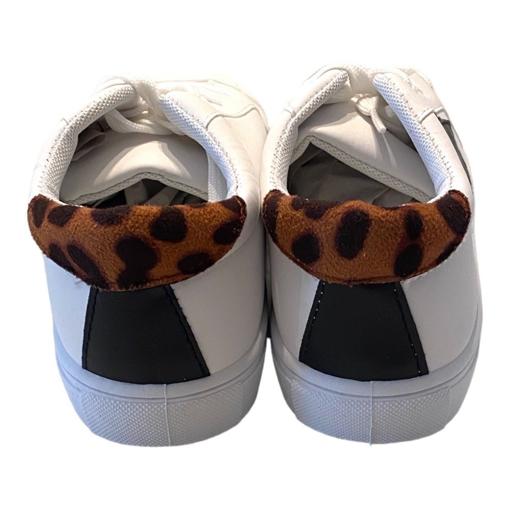 C&C California Lifestyle Faux Leather White Sneakers - Picture 3 of 9